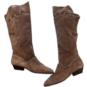 Vintage Unisa Brazilian Made Suede Boots Size:6.5